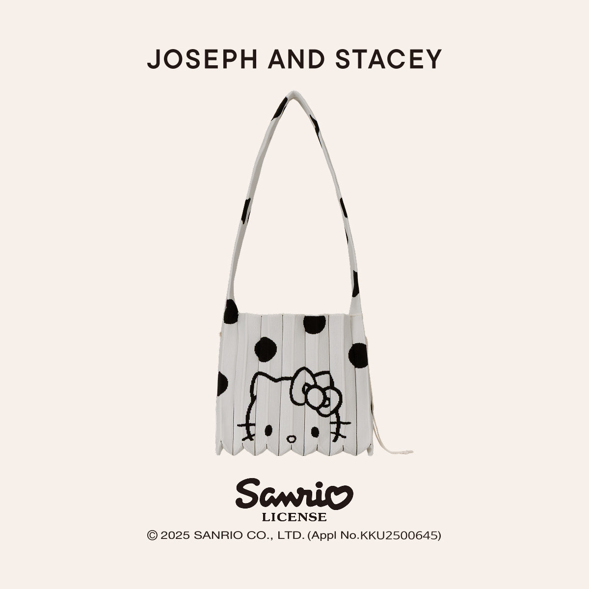 Lucky Pleats Knit Crossbody M Dot Hello Kitty Cream White – JOSEPH