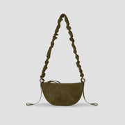 Daily Shirring Bag_Faux Suede Smoky Khaki