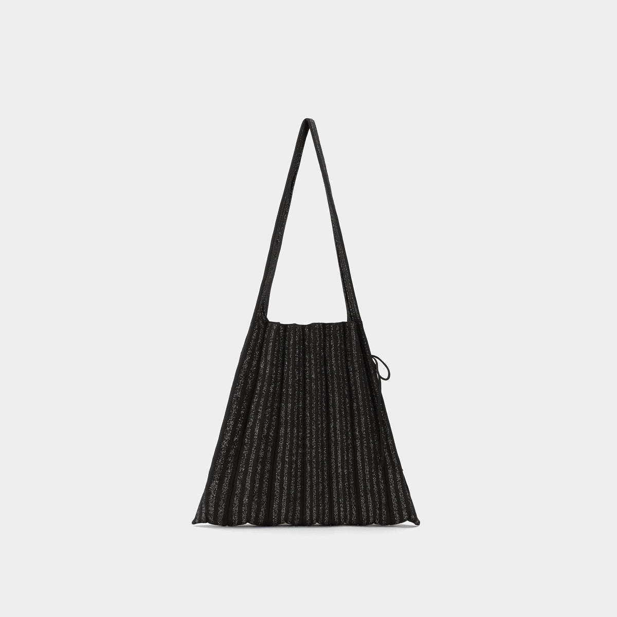 Lucky Pleats Knit M Stripe Black