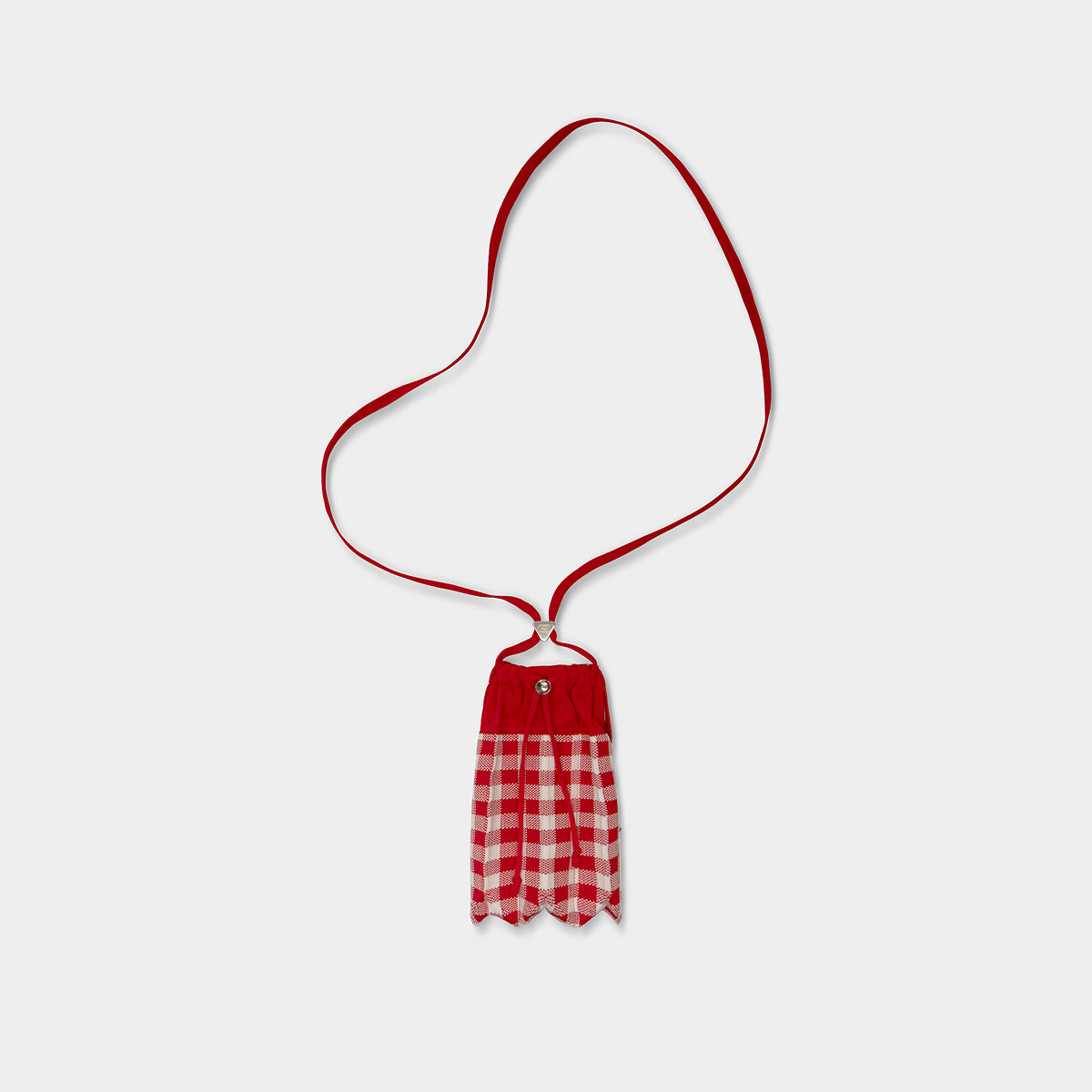 Lucky Pleats Knit String Mini Cross Check Cherry Red