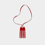 Lucky Pleats Knit String Mini Cross Check Cherry Red