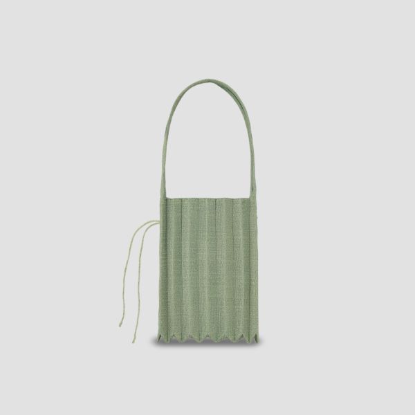 Lucky Pleats Knit M Starry Pond Green