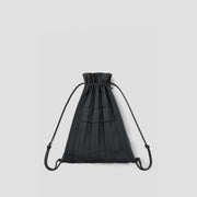 Lucky Pleats Knit String Backpack Charcoal