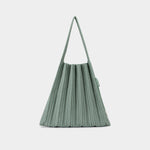 Lucky Pleats Knit L Stripe Basil