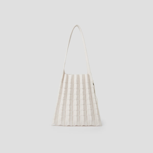 Lucky Pleats Knit M Fiori Cream White