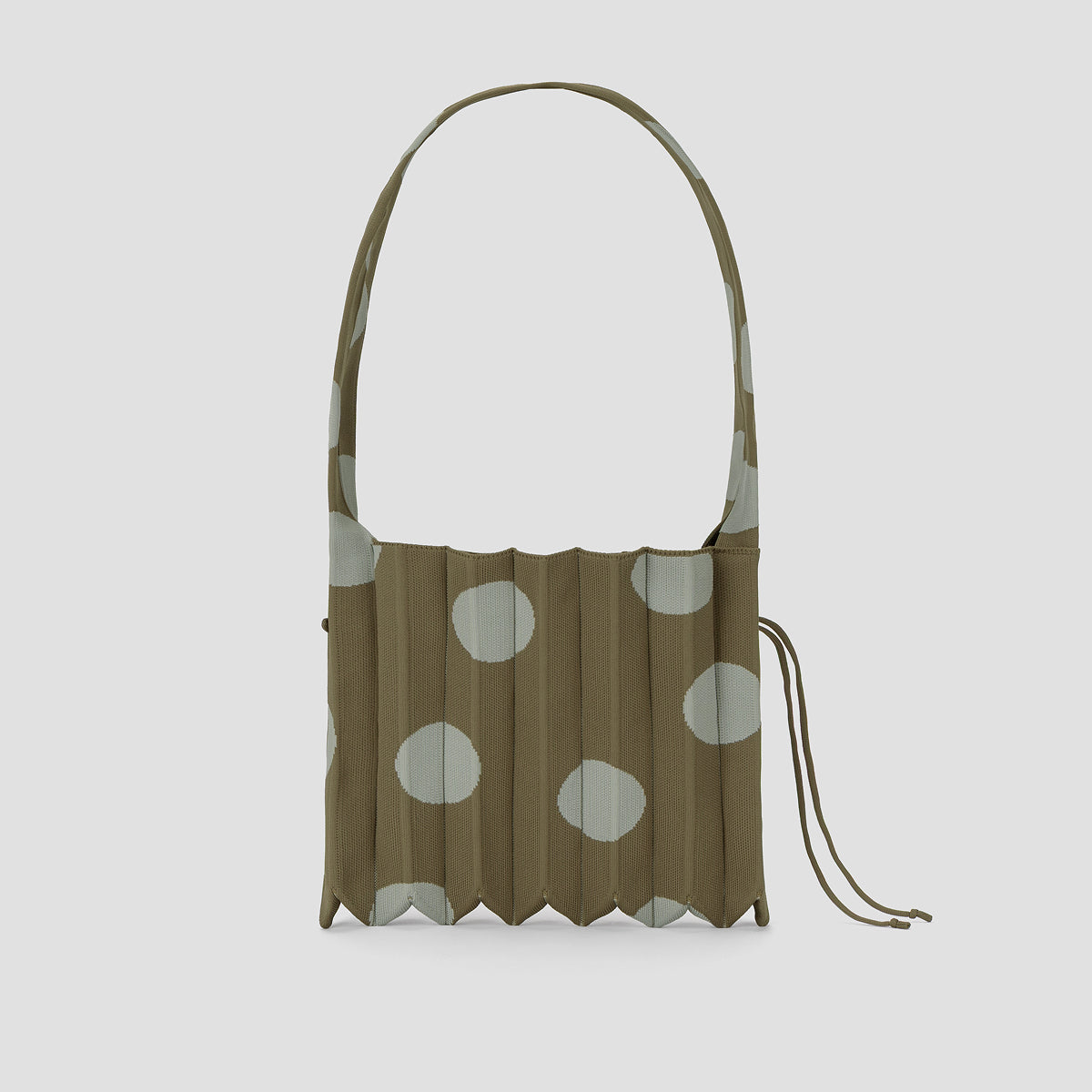 Lucky Pleats Knit Cross Dot Khaki Olive