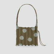 Lucky Pleats Knit Cross Dot Khaki Olive