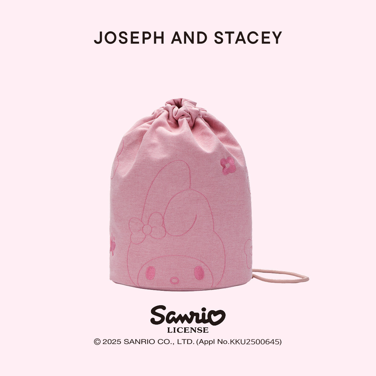 Denim String Backpack My Melody Washed Pink