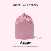 Denim String Backpack My Melody Washed Pink