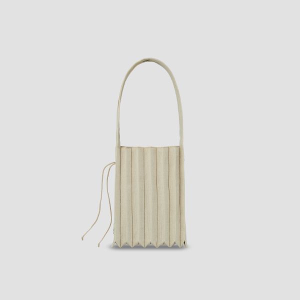 Lucky Pleats Knit M Starry Shell Beige