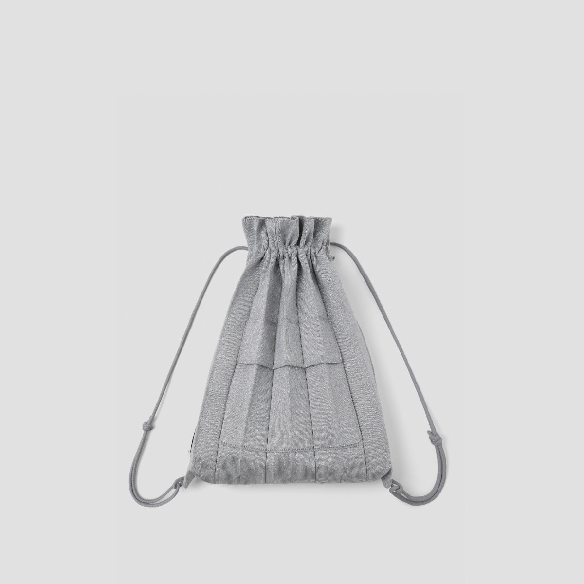 Lucky Pleats Knit String Backpack Starry Platinum
