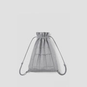 Lucky Pleats Knit String Backpack Starry Platinum
