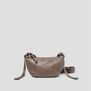 Daily Shirring Bag S_Faux Leather Mocha Brown