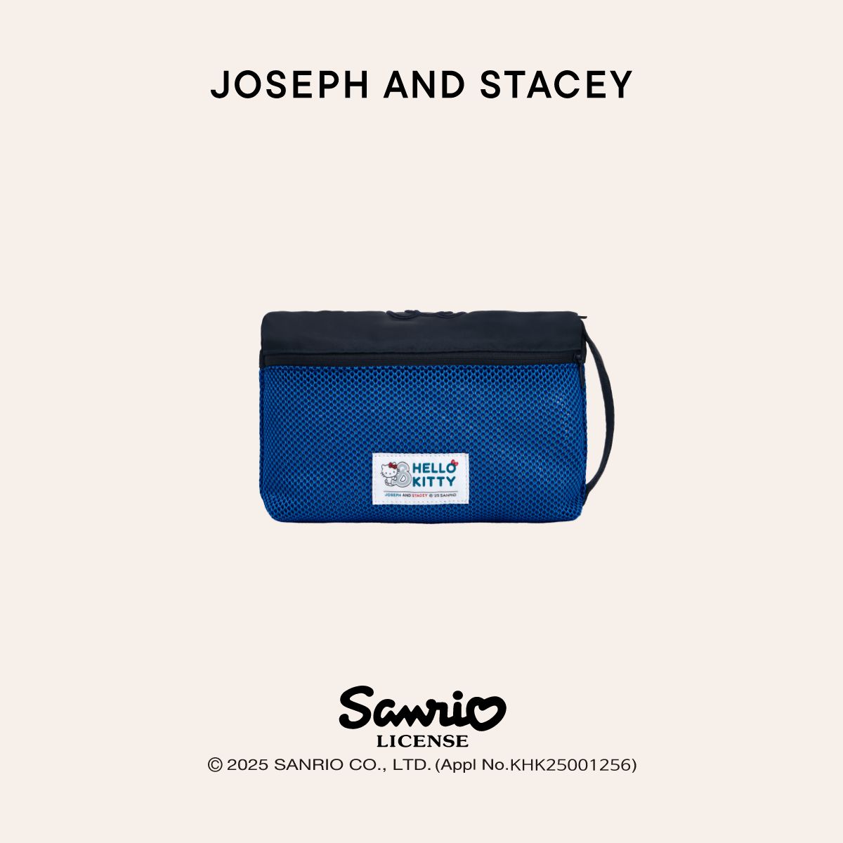 Mesh Pouch S Hello Kitty Blue Navy