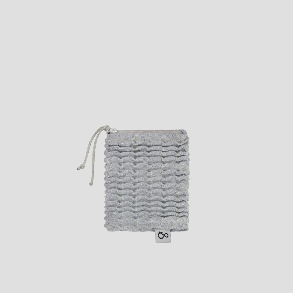 Blow Flow Knit Pouch S Starry Pearl Grey