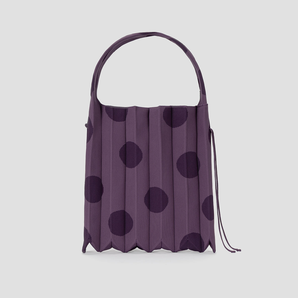 Lucky Pleats Knit L Dot Grape Wine