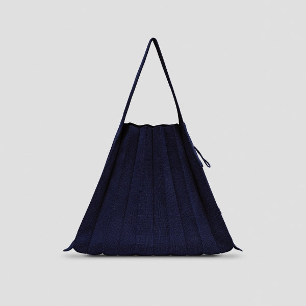Lucky Pleats Knit L Starry Navy