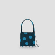 Lucky Pleats Knit S Dot Deep Ocean