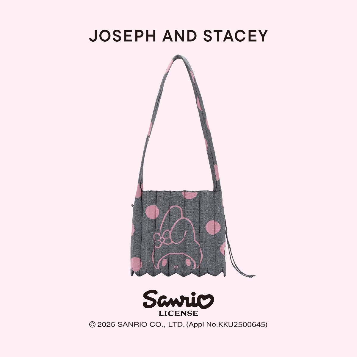 Lucky Pleats Knit Crossbody M Dot My Melody Midnight Charcoal