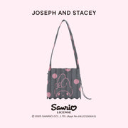 Lucky Pleats Knit Crossbody M Dot My Melody Midnight Charcoal