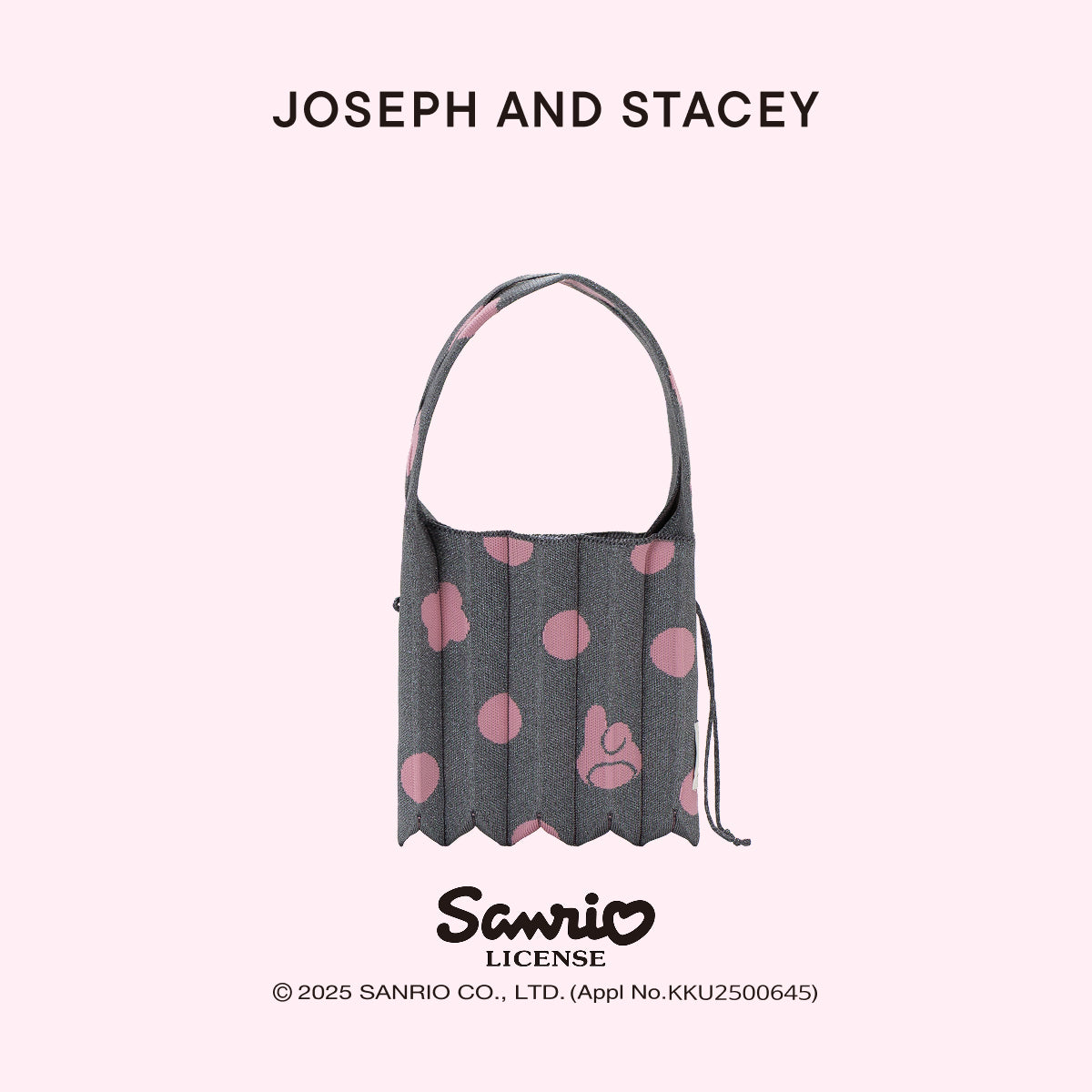 Lucky Pleats Knit S Dot My Melody Midnight Charcoal