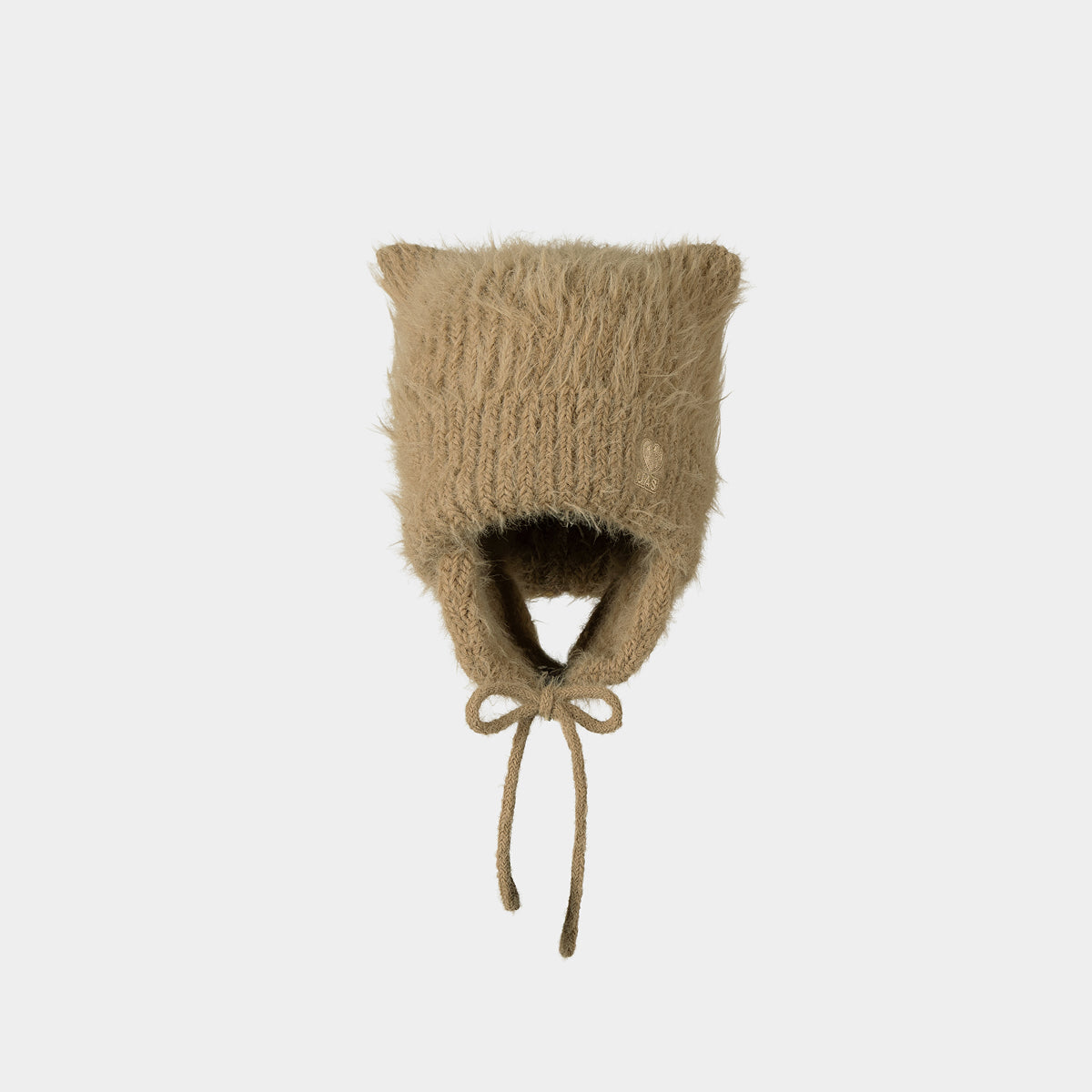 Lucky JAS Earflap Cat Beanie Beige