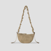 Daily Shirring Bag_Faux Suede Smoky Beige