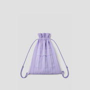 Lucky Pleats Knit String Backpack Laverder