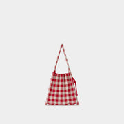 Lucky Pleats Knit S Check Cherry Red