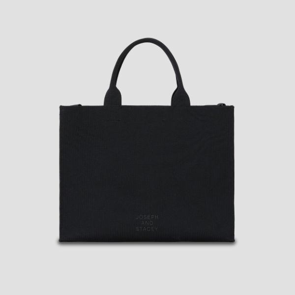 LPK Lattice Knit Tote Bag L Rich Black