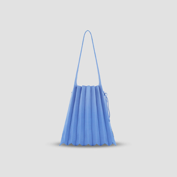 Lucky Pleats Knit M Cerulean Blue