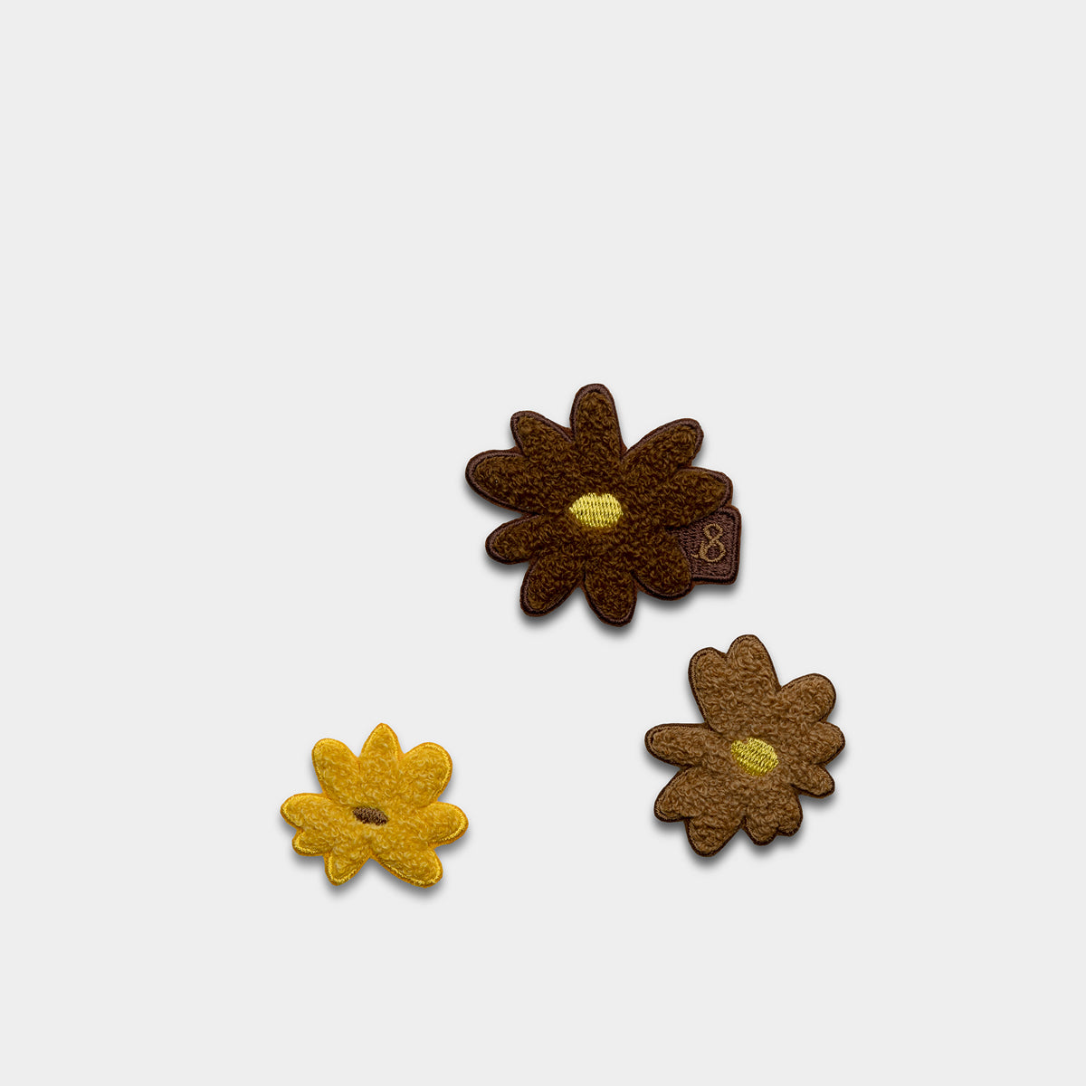 Daisy Brooch Set Brown