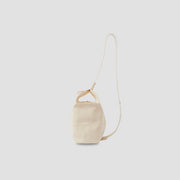 Lucky Pleats Knit Off City Bucket Sling Foaming White