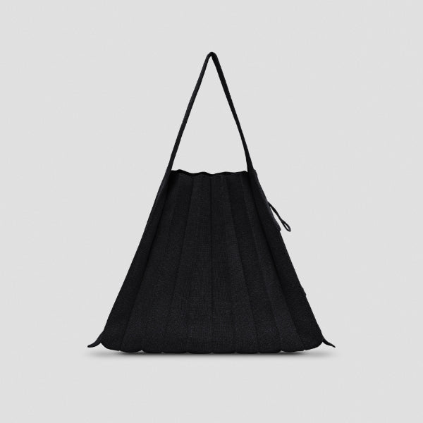 Lucky Pleats Knit L Starry Black