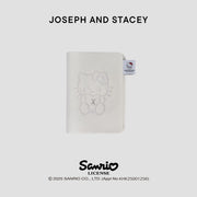 Sleek Travel Wallet Hello Kitty White