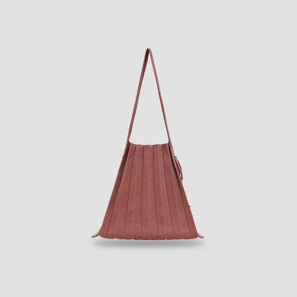 Lucky Pleats Knit M Sunset Pink