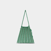 Lucky Pleats Knit M Check Forest Green