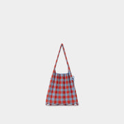 Lucky Pleats Knit S Check Blue Cherry