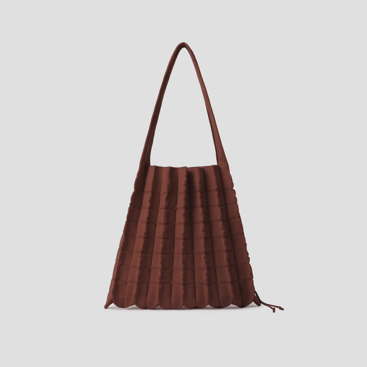 Lucky Pleats Knit L Fiori Peanut Brown