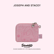 Denim Keyring Card Wallet My Melody Washed Pink