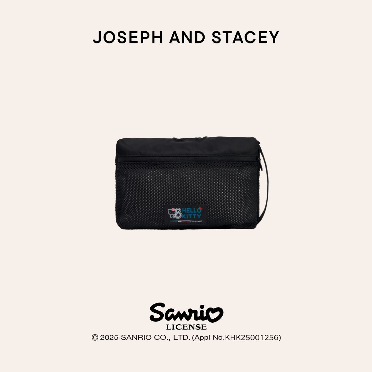 Mesh Pouch S Hello Kitty Black