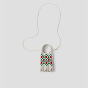 Lucky Pleats Knit Mini Cross Pattern Merry Red