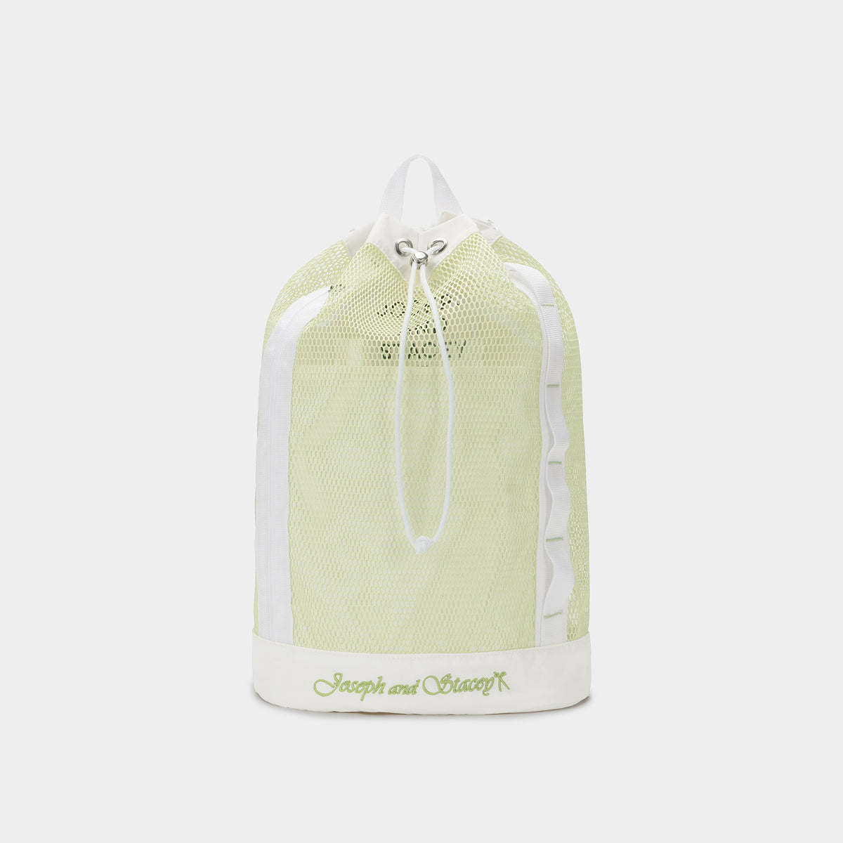 Drawstring Light Mesh Backpack Ivory