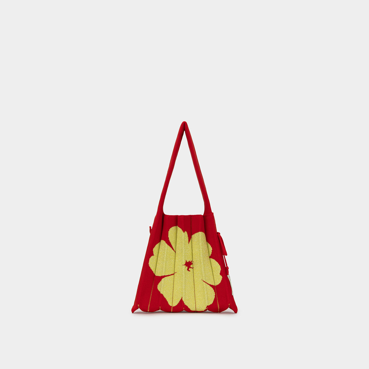 Lucky Pleats Knit S Aloha Hibiscus Red