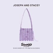 Lucky Pleats Knit Crossbody M Dot Kuromi Mauve Mist