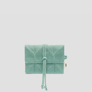 Lucky Pleats Knit Card Wallet Basil