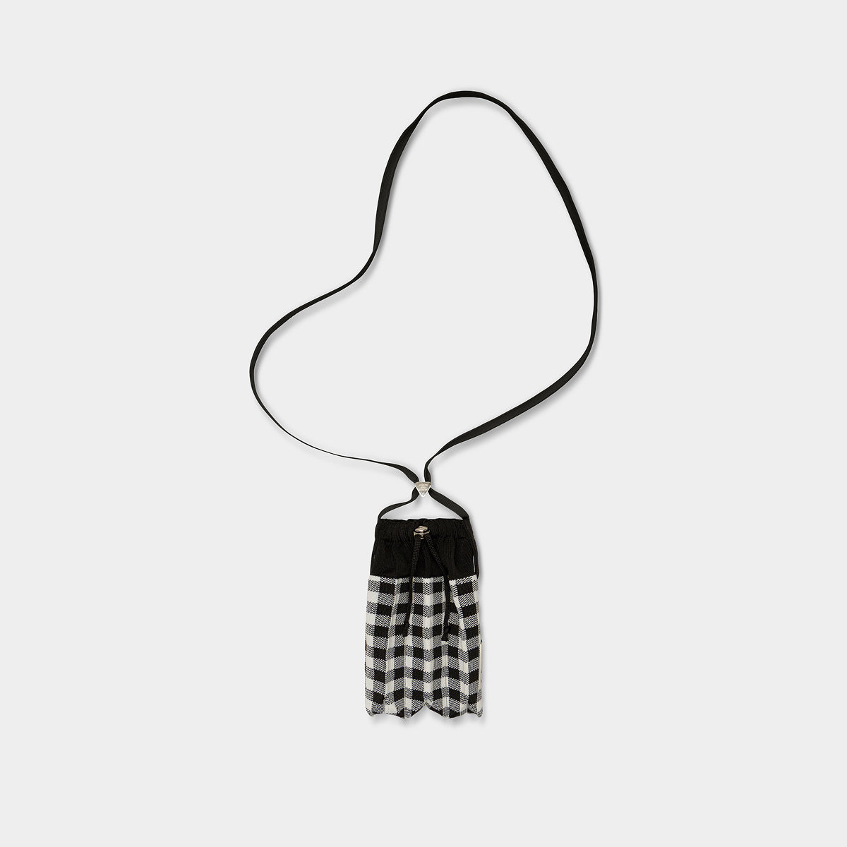 Lucky Pleats Knit String Mini Cross Check Cookie Black