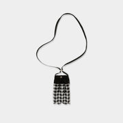 Lucky Pleats Knit String Mini Cross Check Cookie Black