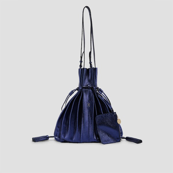 Lucky Pleats Shopper Cracked Blue