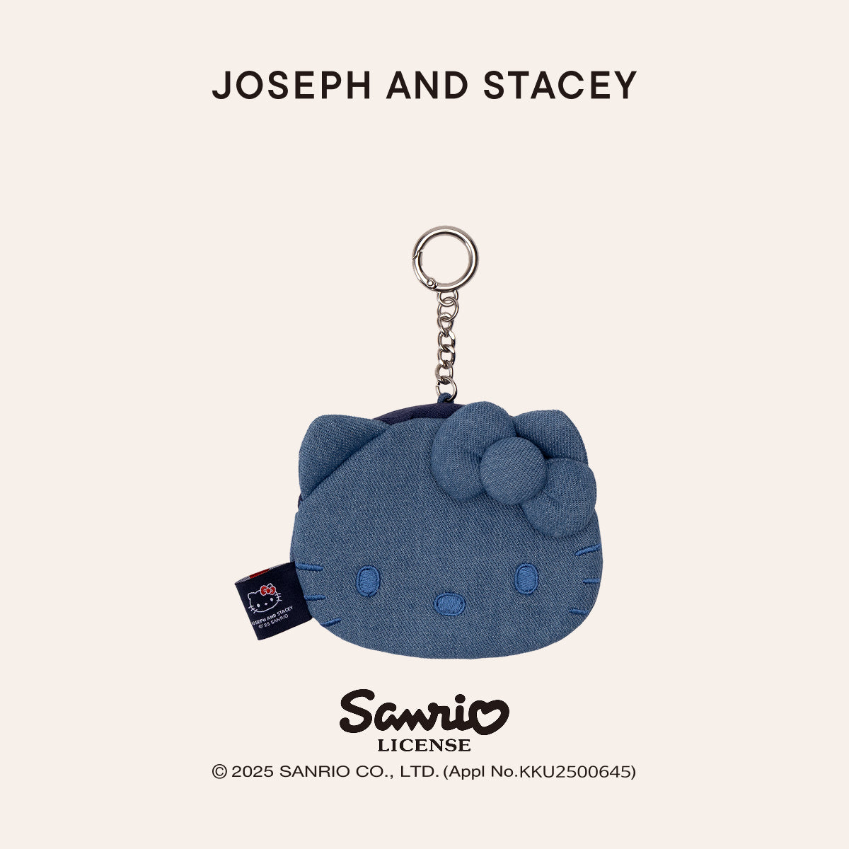 Denim Mini Pouch Hello Kitty Washed Blue